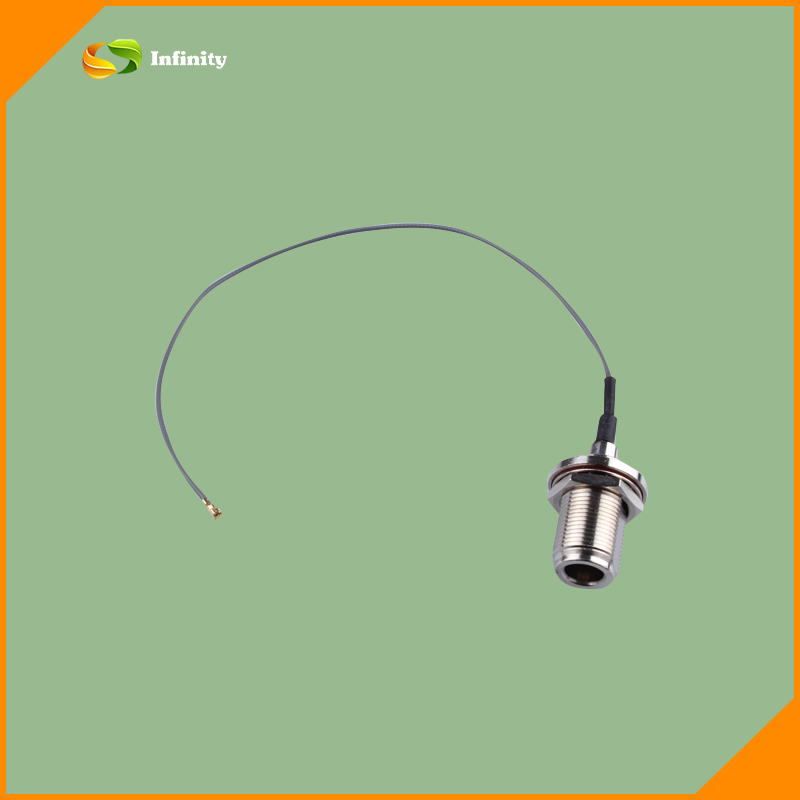 Infinity-RF-02 N Bulkhead Female to IPEX, 1.37mm RF cable assembly, antenna cable for wireless module use