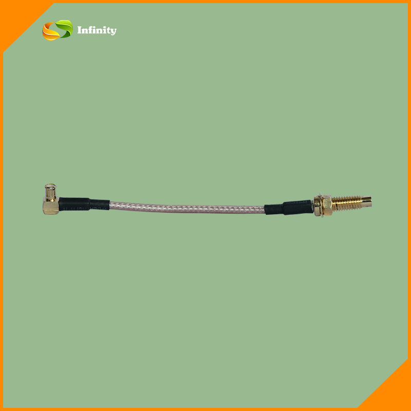 Infinity-RF-06 R/A MCX Male to SMC Male, RG316 coaxial RF Cable Assembly