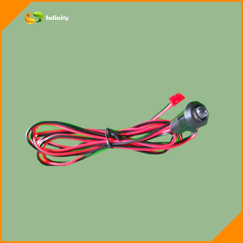 Infinity-WH-008 Automotive wire harness PH2.5 2P H.G TO Ø5.0mm LED, NOUL 26# OD：1.35*2.85mm  Red+Black, L=1200mm